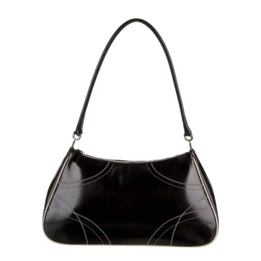 Prada Black and White Shoulder Bag